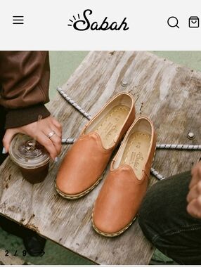 Men’s Sabah Loafers Sun Washed Camel Brown Made by Hand Men's 38 - US 7